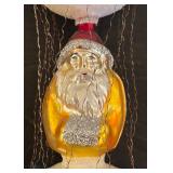 FR - Vintage Christopher Radko Ballooning Santa Hand Blown Glass Ornament