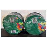 FR - 2 New Home Accents Holiday 150 LED Dome Light Sets Multicolor