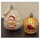S - Christopher Radko Eskimo and Birdcage Glass Ornaments