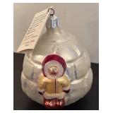 S - Christopher Radko Eskimo and Birdcage Glass Ornaments