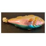 S - Set of 2 Glass Fish Christmas Ornaments
