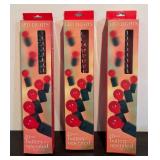 S - Set of New Red LED String Lights and Festive Fruit and Berry Decor Boxes