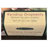 S - Lot of 4 New Smith & Hawken Raindrop Ornaments Sets