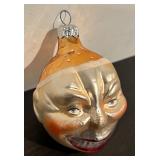FR - Christopher Radko Boys Face Doofus Glass Ornament / Christopher Radko Boys Face Doofus Yellow Hat Glass Ornament