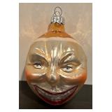 FR - Christopher Radko Boys Face Doofus Glass Ornament / Christopher Radko Boys Face Doofus Yellow Hat Glass Ornament
