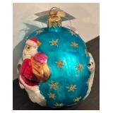 FR - Christopher Radko Polar Express Santa Glass Ornament