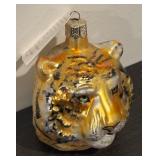 FR - Christopher Radko Tiger Hand Painted and Hand Blown Glass Ornament