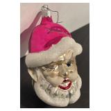 FR - Christopher Radko Winking Santa Glass Ornament