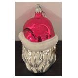 FR - Christopher Radko Winking Santa Glass Ornament