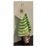 FR - Christopher Radko Pine Tree Santa Glass Ornament