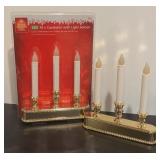 S - Set of 2 LED 10in Holiday Candoliers with Light Sensors