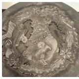 S - Holiday Silver Tinsel, Decorative Trees and Vintage Santa Tin