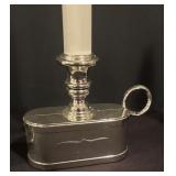 S - Set of 6 Silver Electric Candle Lamps