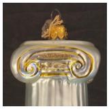 TR - Glass Ionic Column Ornament with Gold Detailing