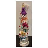 TR - Christopher Radko Snowtem Pole Glass Ornament