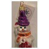 TR - Christopher Radko Snowtem Pole Glass Ornament