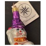 TR - Christopher Radko Snowtem Pole Glass Ornament
