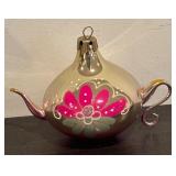 S - Set of 2 Glass Teapot and Samovar Ornaments