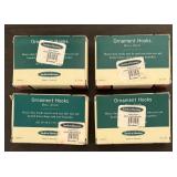 S - Set of 4 New Smith & Hawken Brass Finish Ornament Hooks