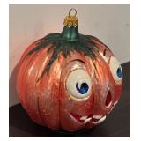 TR - Christopher Radko Jack-o-Lantern Glass Ornament
