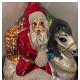 TR - Christopher Radko Carousel Clause Glass Ornament