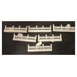 S - Village Square Miniature Accessories Set with Fences, Bench, Lamp Posts and Sign