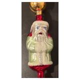 S - Christopher Radko Santa Claus by Starlight Glass Ornament Garland