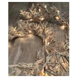 TR - Festive Light Up 9 Foot Garland with Snow-Tipped Branches