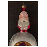 TR - Christopher Radko Double Sided Santa Glass Ornament
