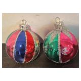 FR - Set of 12 Vintage Callik Hand Made Glass Christmas Ornaments from Poland