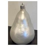 TR - Vintage Pear-Shaped Glass Ornament with Woman