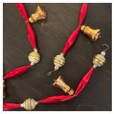S - Christopher Radko Bell Garland with Red and Gold Ornaments
