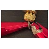 S - Christopher Radko Bell Garland with Red and Gold Ornaments