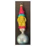 TR - Christopher Radko Circus Star Clown Glass Ornament