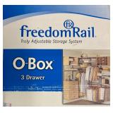 G - New Freedom Rail O-Box 3 Drawer Organizer