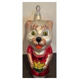 TR - Vintage Glass Kitten Ornament