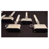 S - Set of 8 Silver 8 Inch Electric Window Candles with Holders