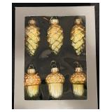 S - Set of 24 Vintage Glass Christmas Ornaments, 3 Inch Assorted Designs