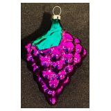S - Set of 2 Vintage 4-Inch Glass Grape Cluster Christmas Ornaments