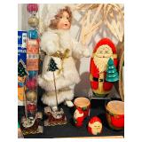 TR - Vintage and Contemporary Christmas Decor Collection with Santa Figures and Tree