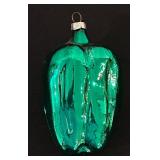 S - Set of 2 Glass Vegetable Christmas Ornaments