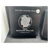 Key Coin 2021-CC Privy Uncirculated Morgan Silver Dollar in Original Mint Box with COA - Greysheet Wholesale Price - $140.00