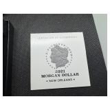 2021-O Uncirculated Morgan Silver Dollar in Original Mint Box with COA - Greysheet Wholesale Price - $100.00