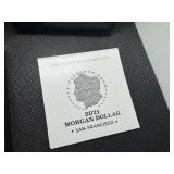 2021-S Uncirculated Morgan Silver Dollar in Original Mint Box with COA - Greysheet Wholesale Price - $100.00
