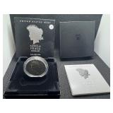 2021-P Uncirculated Peace Silver Dollar in Original Mint Box with COA - Greysheet Wholesale Price - $110.00