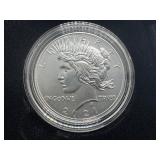 2021-P Uncirculated Peace Silver Dollar in Original Mint Box with COA - Greysheet Wholesale Price - $110.00