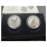 2023-S Reverse Proof Morgan and Peace Silver Dollars - Two Coin Set - Spectacular Coins! - Greysheet Wholesale Price - $114.00