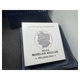 2024-P Privy Uncirculated Morgan Silver Dollar in Original Mint Box with COA - Greysheet Wholesale Price - $67.00