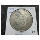1878 7TF Morgan Silver Dollar Marked XF When Purchased