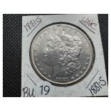 1881-S Morgan Silver Dollar Marked UNC BU When Purchased - Nice Mint Luster!!